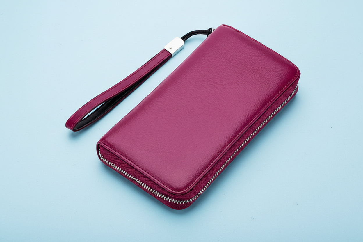 Zip & Go™ Leather Clutch Wallet