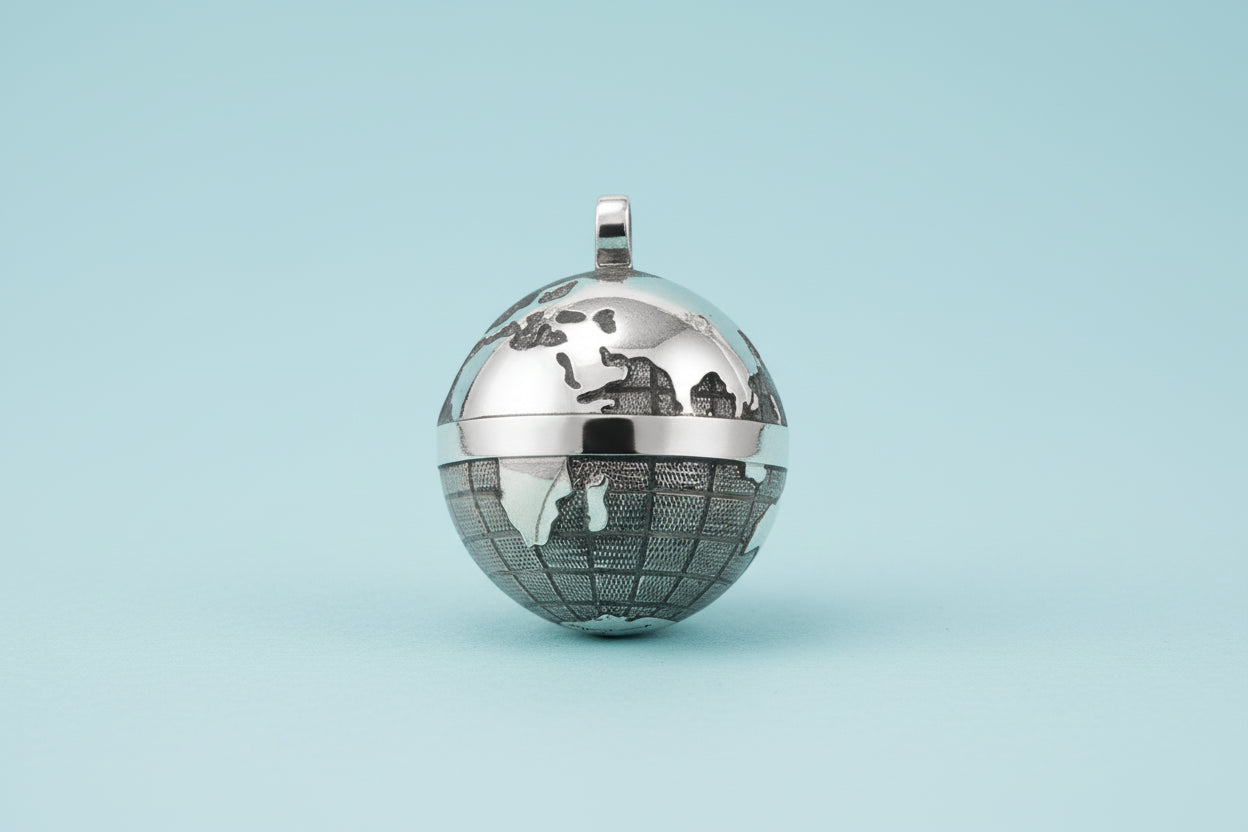 Anywhere You Go™ Globe Necklace - 925 Sterling Silver