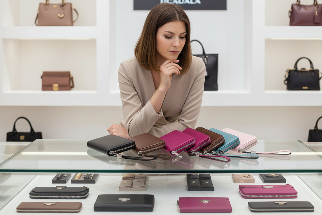 Zip & Go™ Leather Clutch Wallet