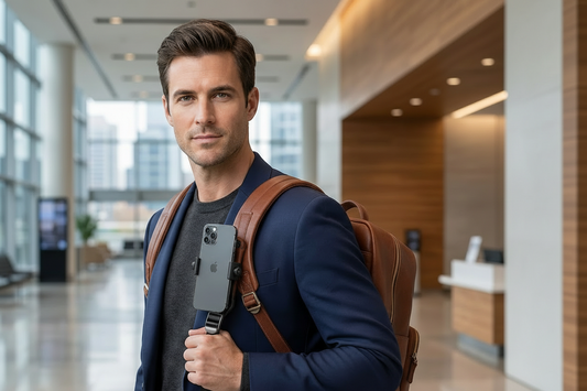 Anti-Slide Backpack Strap Phone Holder