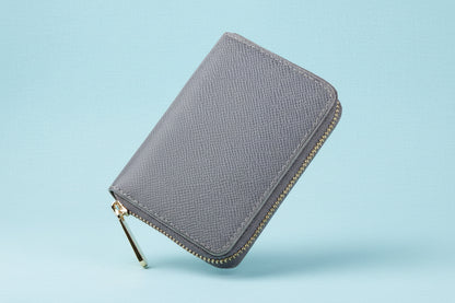 Compact Saffiano Leather Zip-Around Wallet