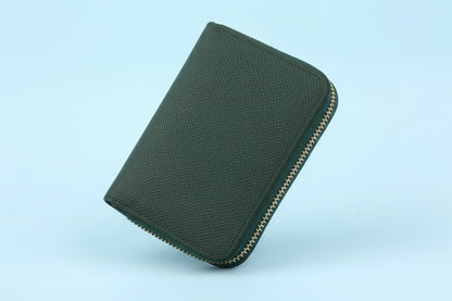 Compact Saffiano Leather Zip-Around Wallet