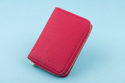 Compact Saffiano Leather Zip-Around Wallet