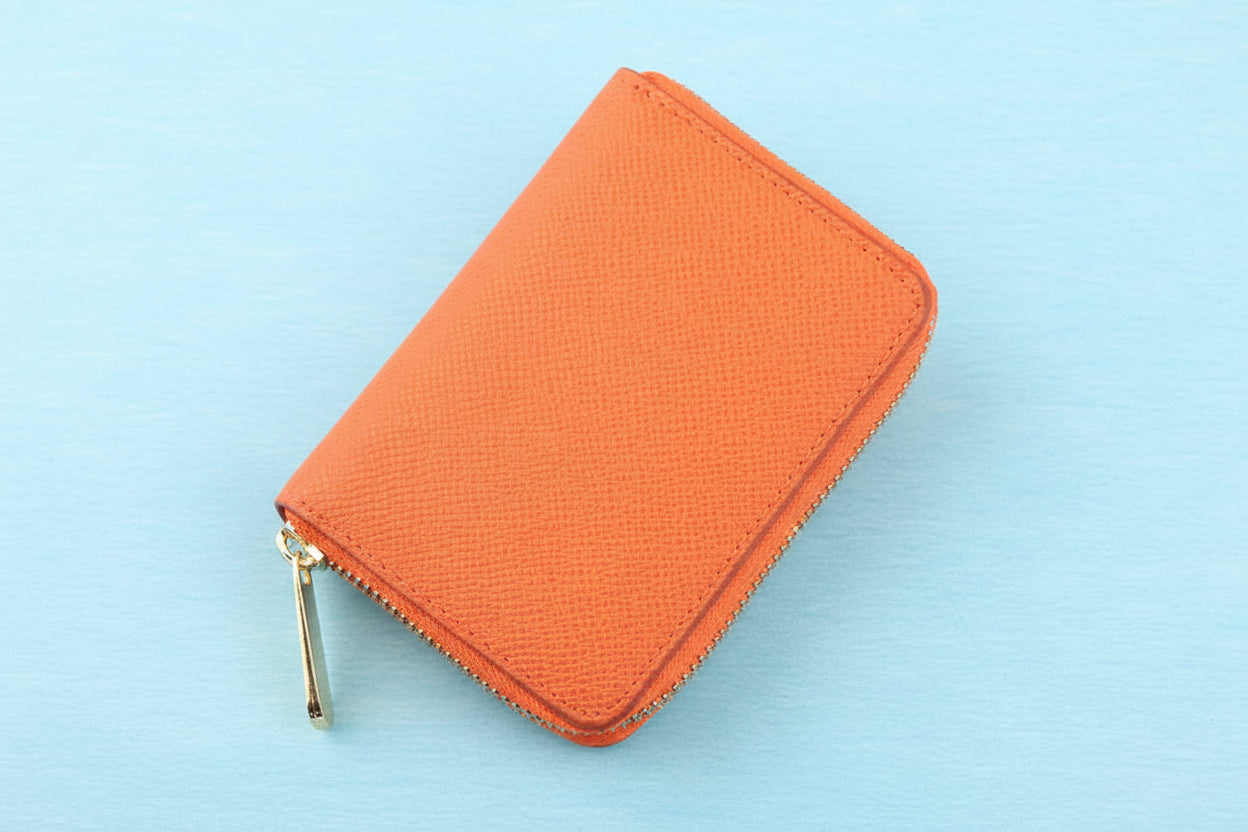 Compact Saffiano Leather Zip-Around Wallet