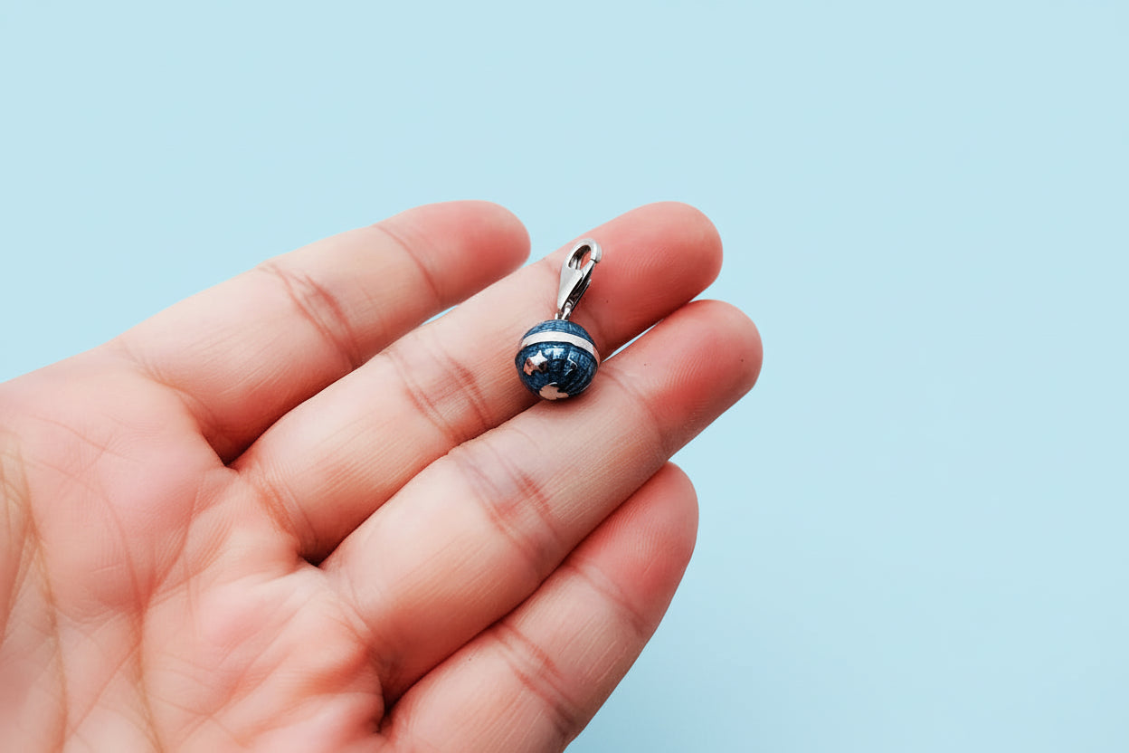 Little World, Big Dreams™ Globe Charm - 925 Sterling Silver