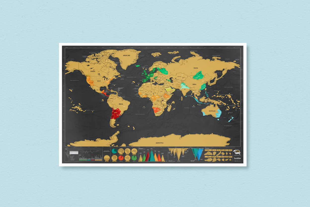 Where I’ve Been™ Scratch Map for Adventure Enthusiasts