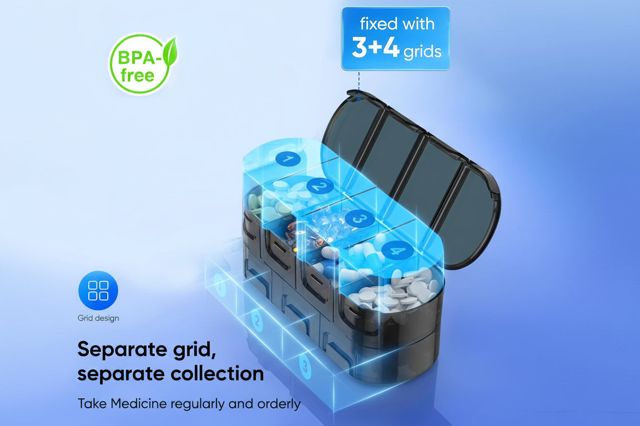 TravelMate Weekly Pill Organizer