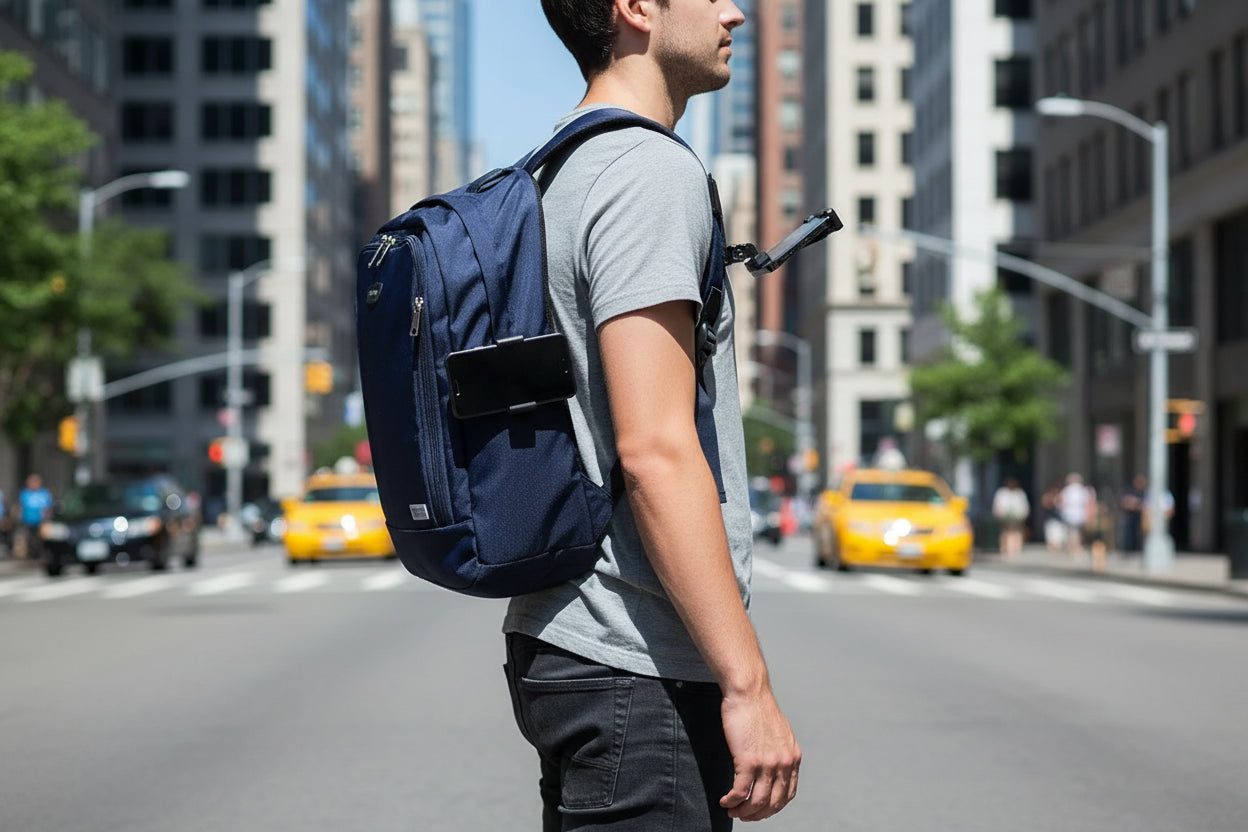 Anti-Slide Backpack Strap Phone Holder