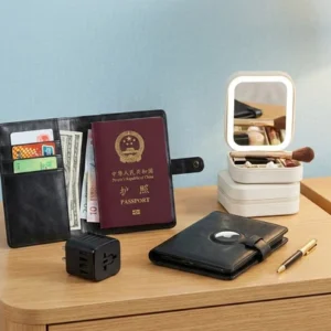 Leather Passport Holder For Apple AirTag