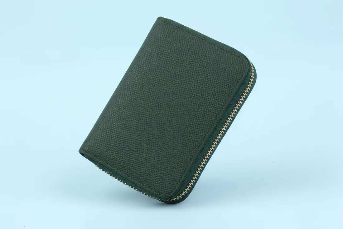 Compact Saffiano Leather Zip-Around Wallet - Image 4