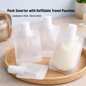 Pack Smarter with Refillable Travel Pouches